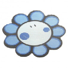 Covoras baie din spuma poliuretanica, Smiley Flower Albastru 